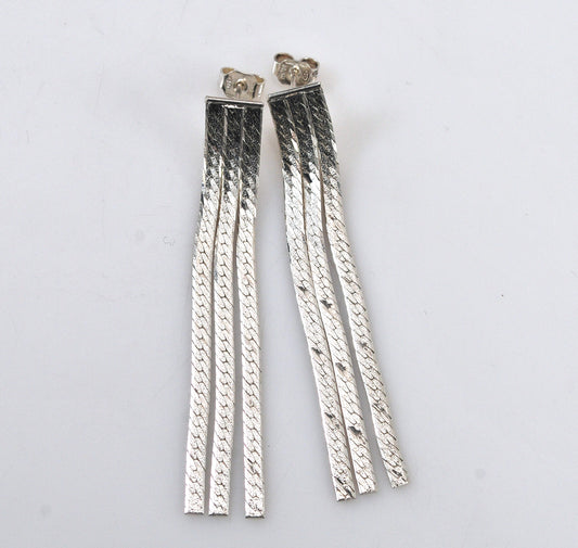 Milor Sterling Silver Chain Earrings