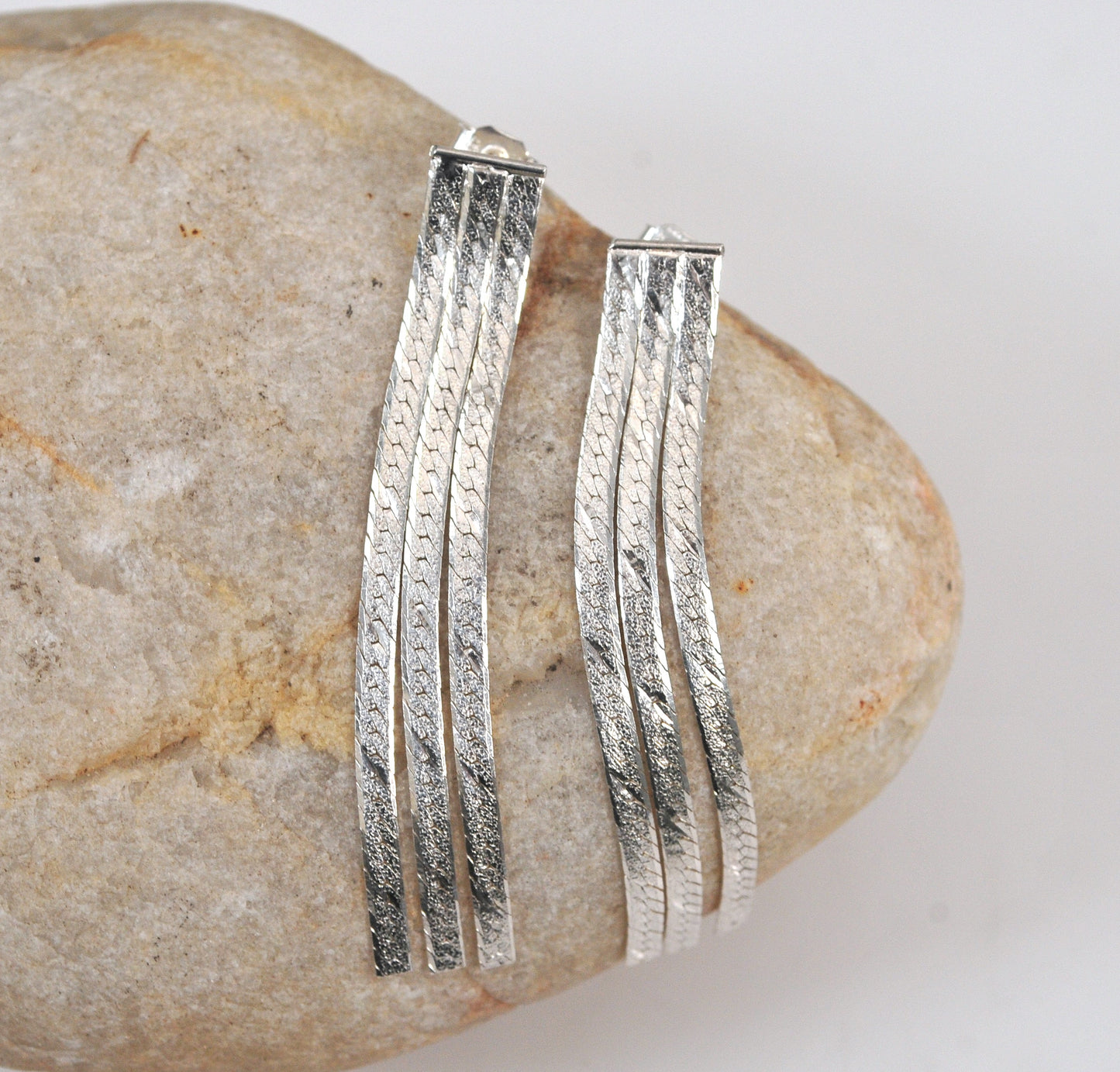 Milor Sterling Silver Chain Earrings