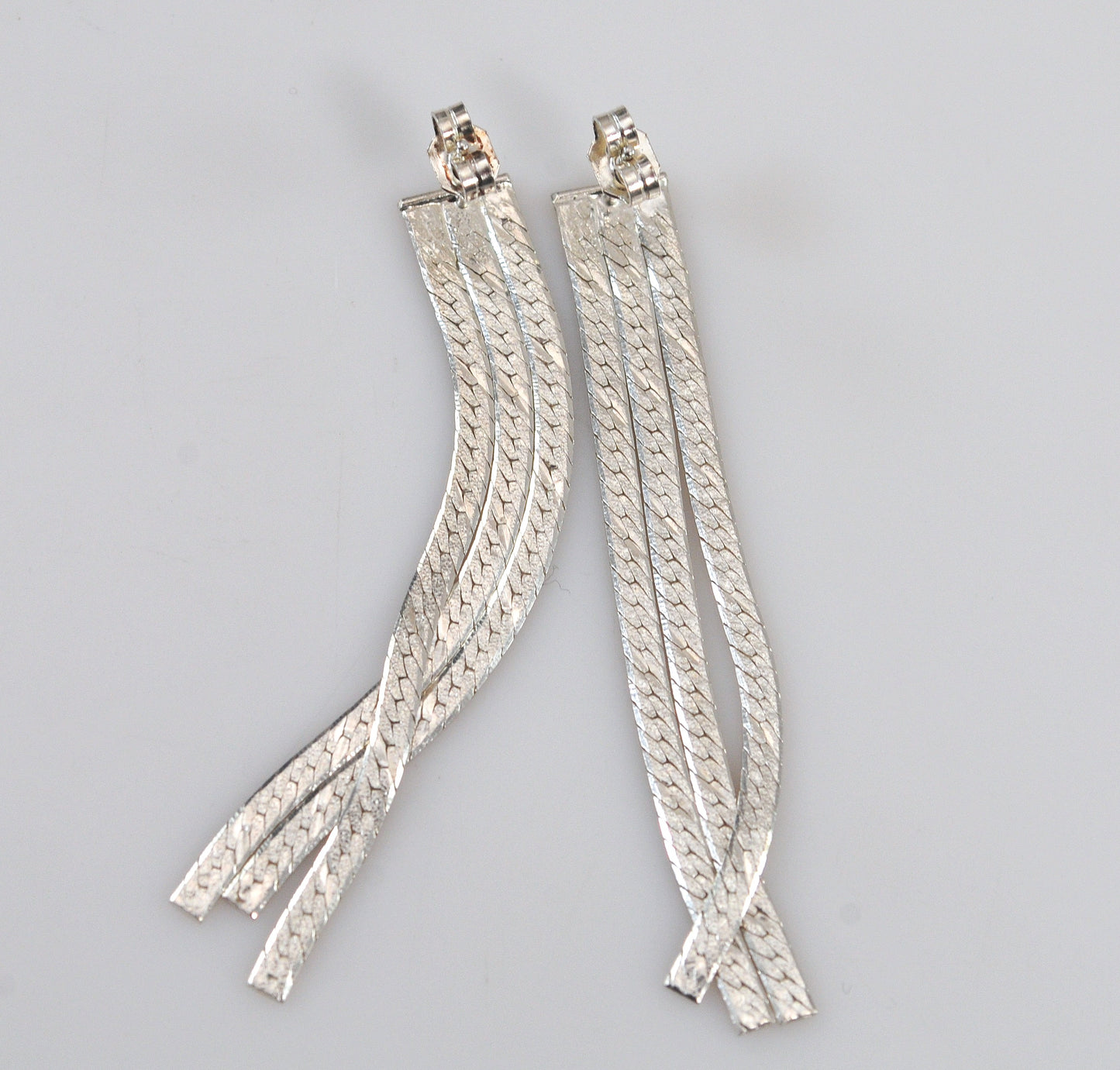 Milor Sterling Silver Chain Earrings