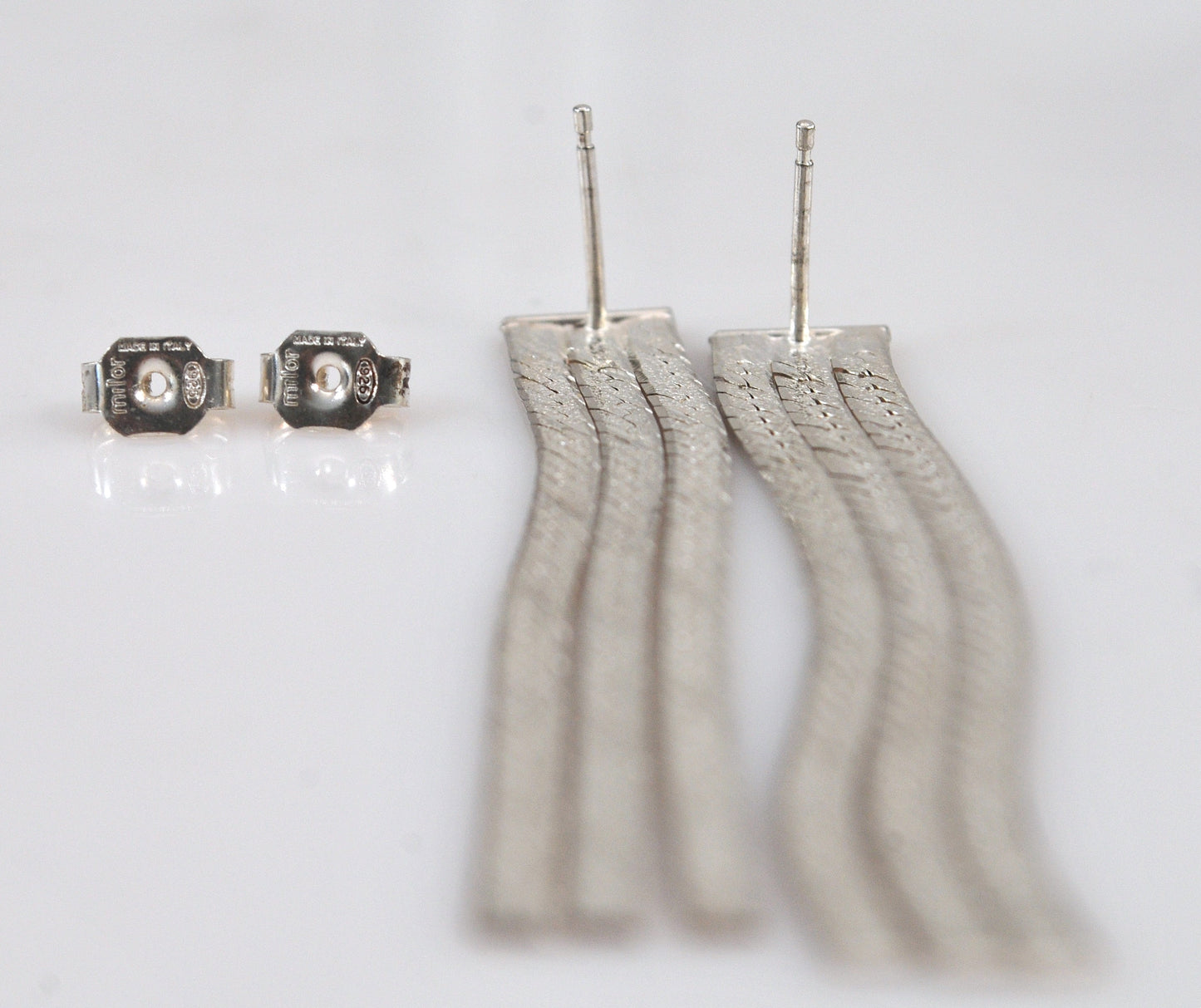 Milor Sterling Silver Chain Earrings