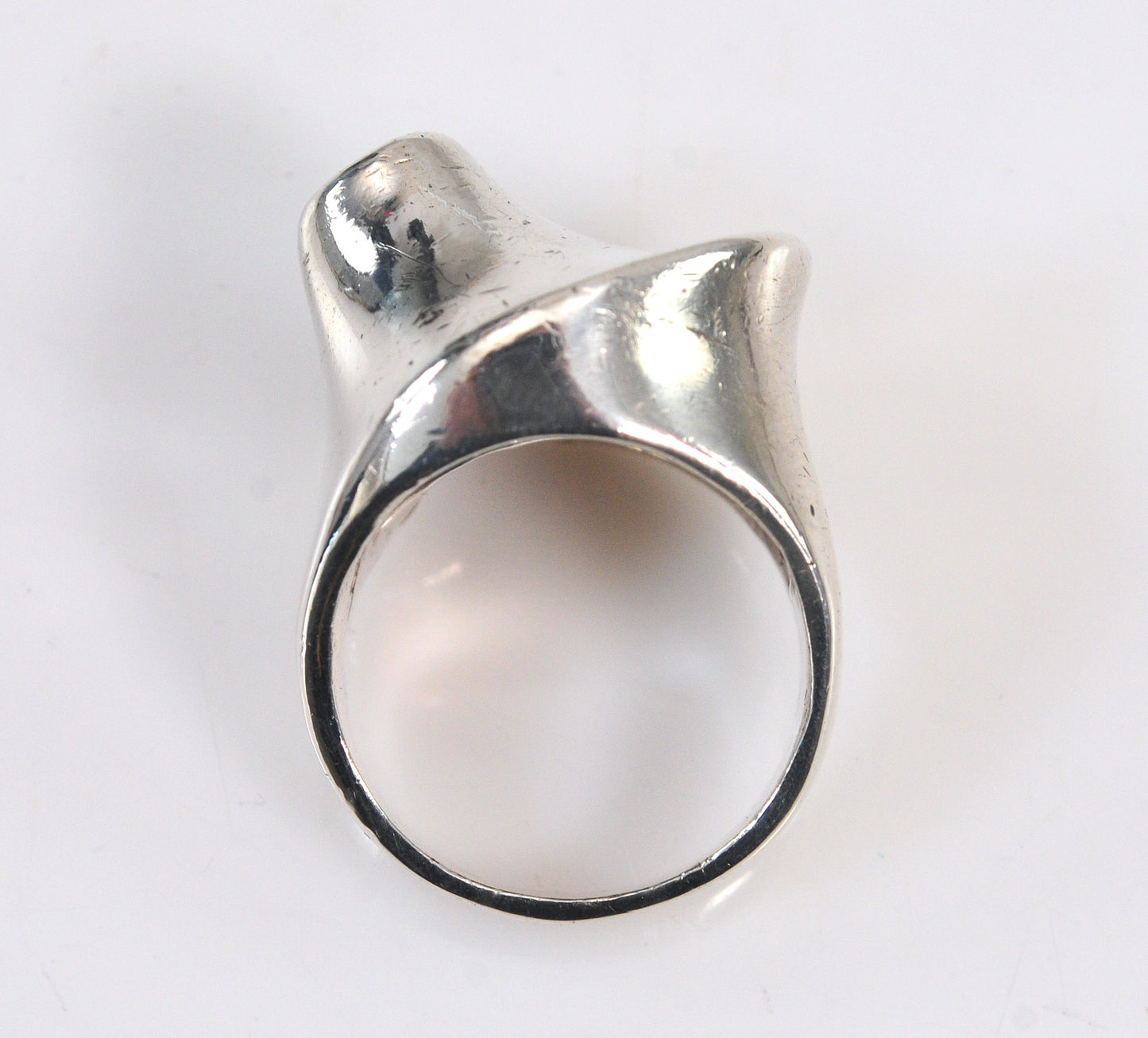 Taxco Heavy Abstract Sterling Silver Ring