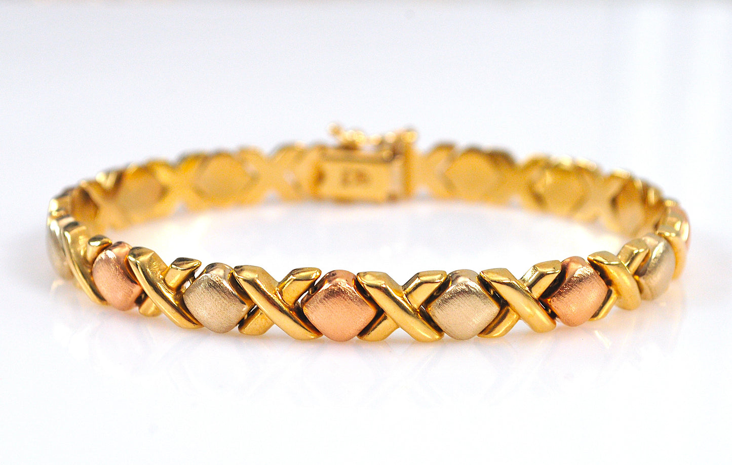 Designer 14K Gold Hugs and Kisses Bracelet