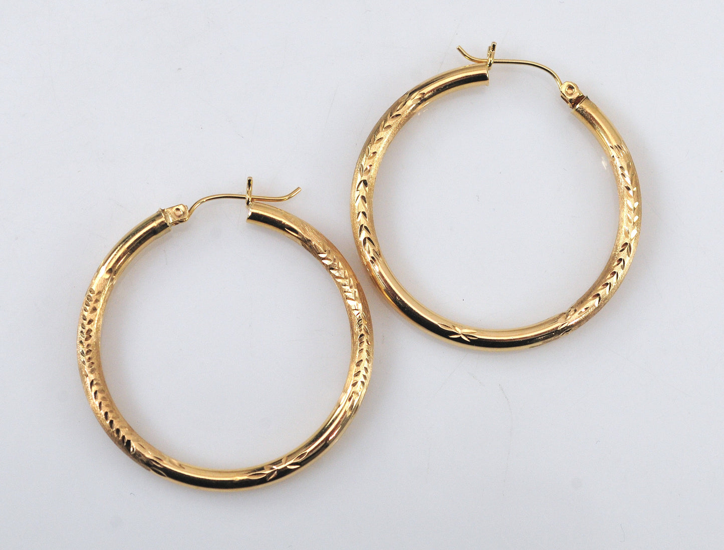 Large 14K Gold Hoop Earrings