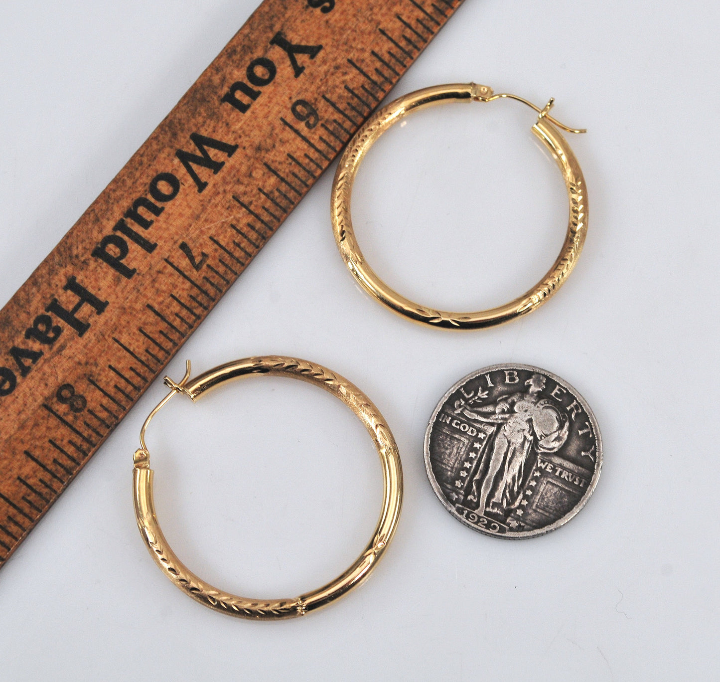 Large 14K Gold Hoop Earrings