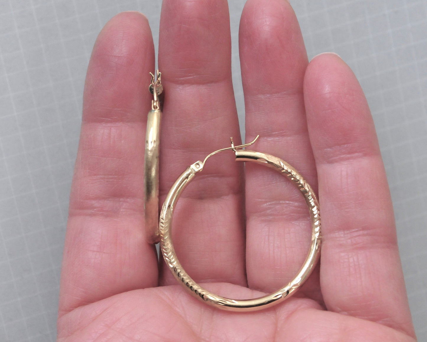 Large 14K Gold Hoop Earrings