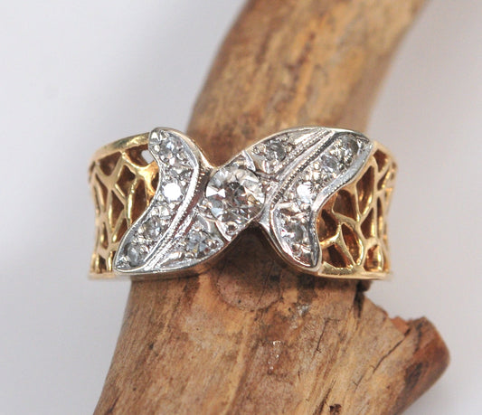 kaynar 14K Gold 1/4 CTW Diamond Ring