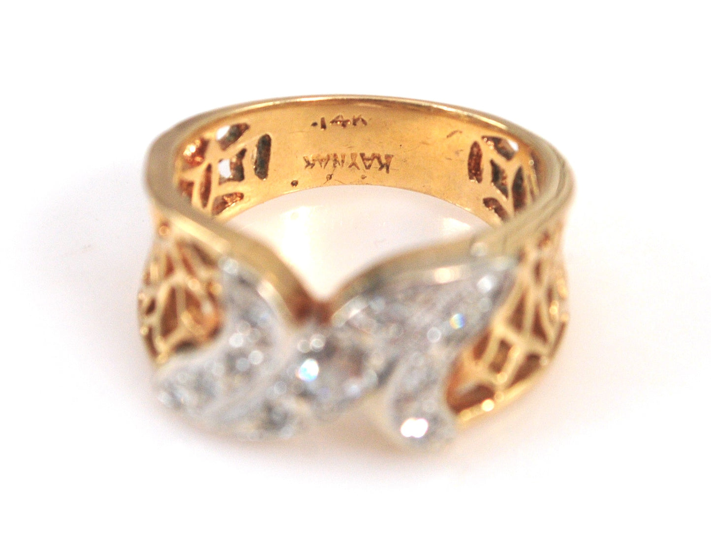 kaynar 14K Gold 1/4 CTW Diamond Ring