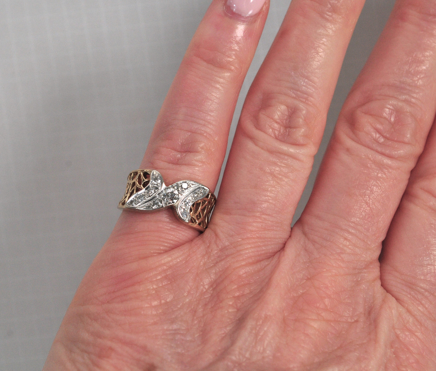 kaynar 14K Gold 1/4 CTW Diamond Ring