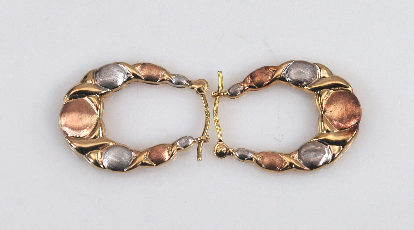 Designer 14K Gold Hugs and Kisses Earrings