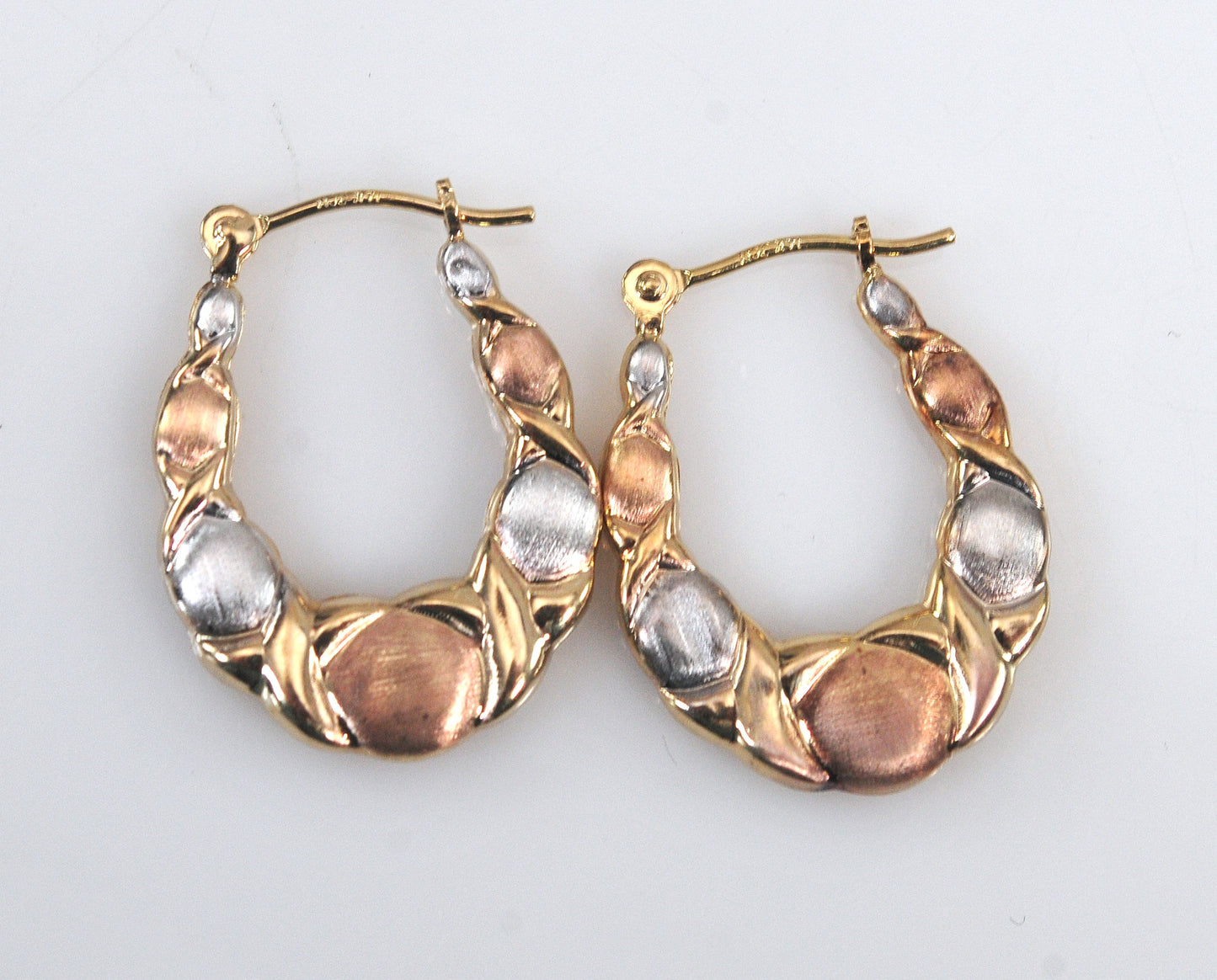 Designer 14K Gold Hugs and Kisses Earrings