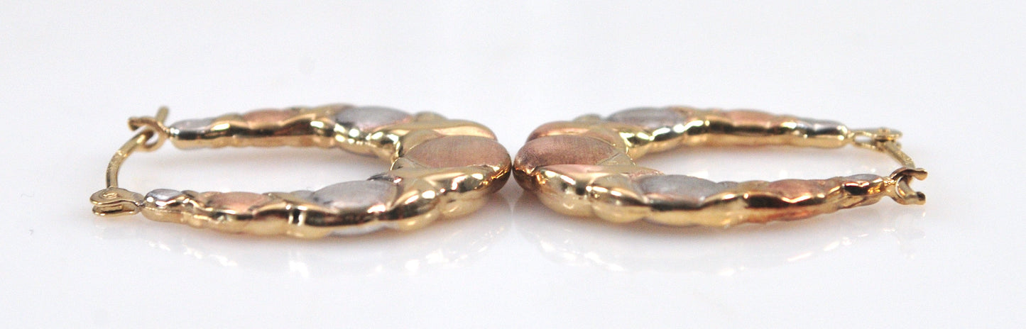 Designer 14K Gold Hugs and Kisses Earrings