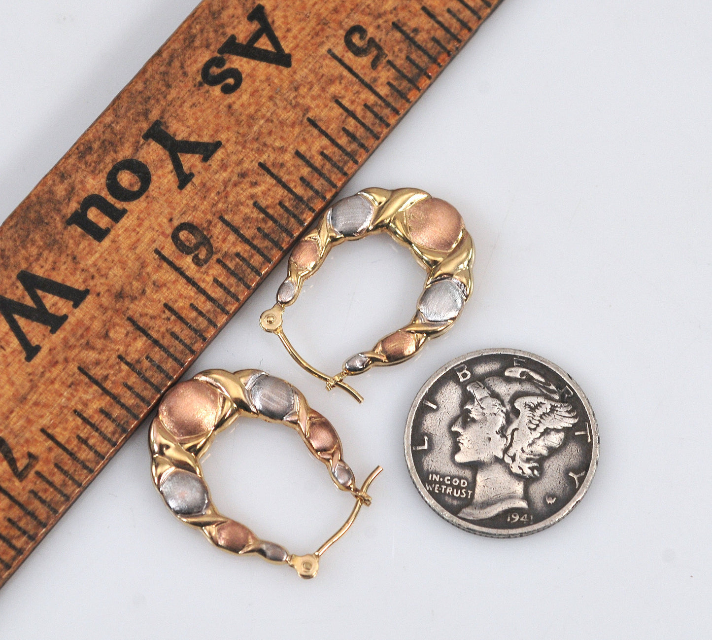 Designer 14K Gold Hugs and Kisses Earrings