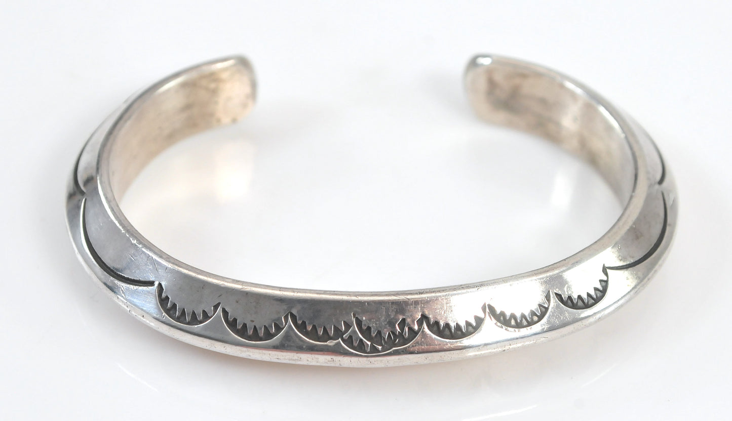 Tahe Native American Sterling Silver Cuff Bracelet