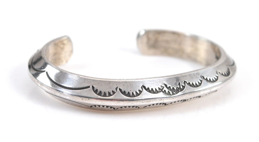Tahe Native American Sterling Silver Cuff Bracelet