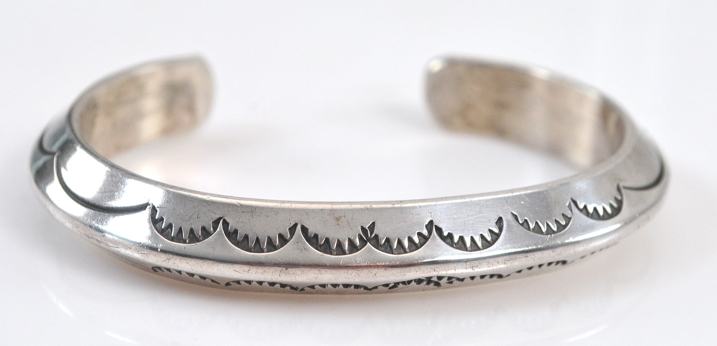 Tahe Native American Sterling Silver Cuff Bracelet