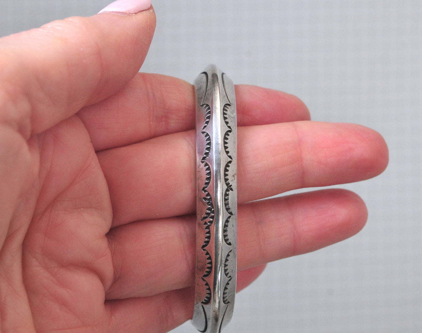Tahe Native American Sterling Silver Cuff Bracelet