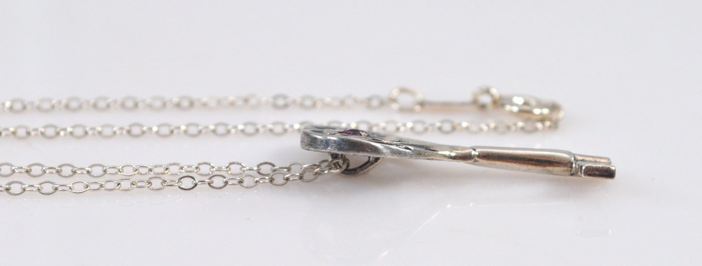 Franklin Mint 1979 Sterling Silver Key Pendant
