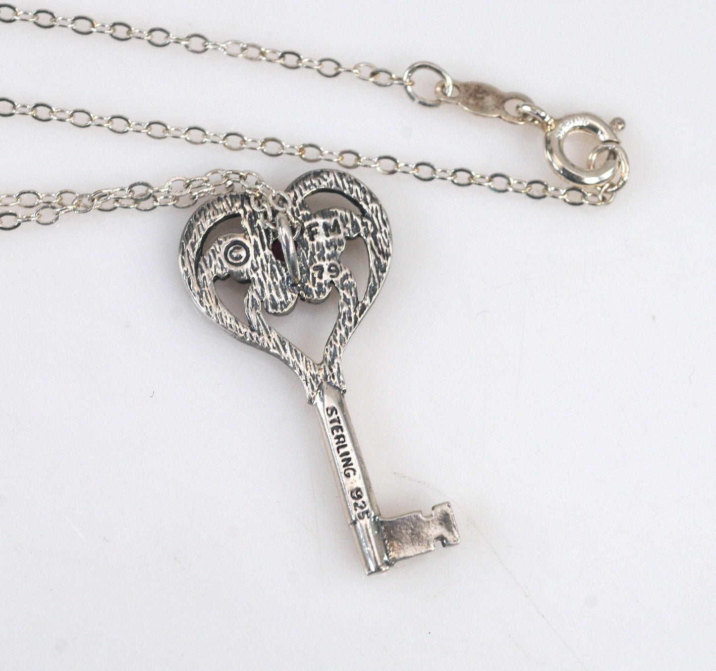 Franklin Mint 1979 Sterling Silver Key Pendant