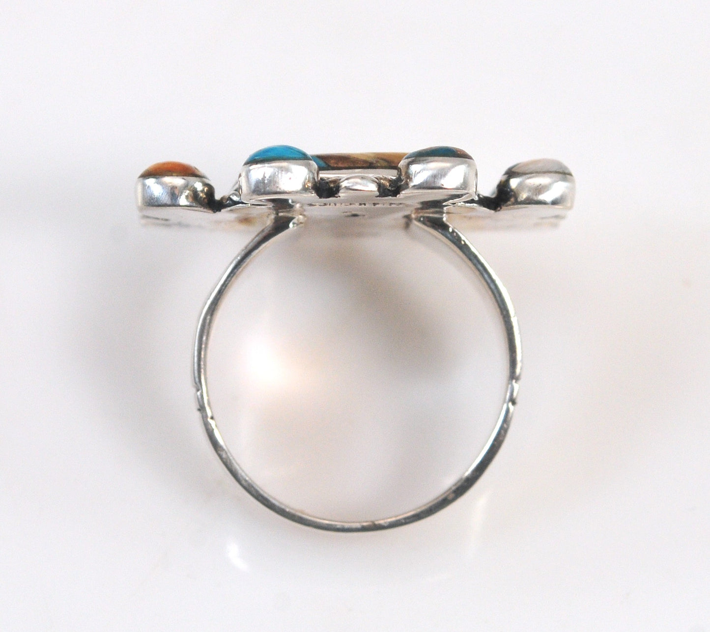 Sterling Silver Oyster Copper Turquoise Ring