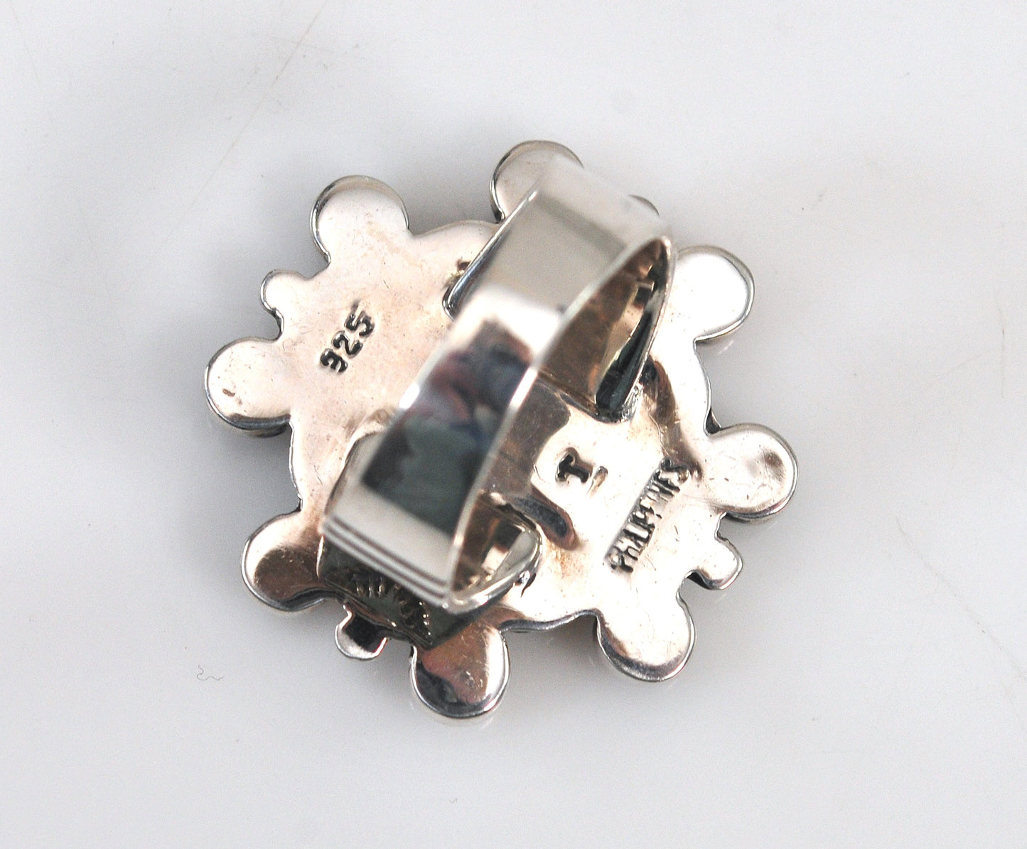 Sterling Silver Oyster Copper Turquoise Ring