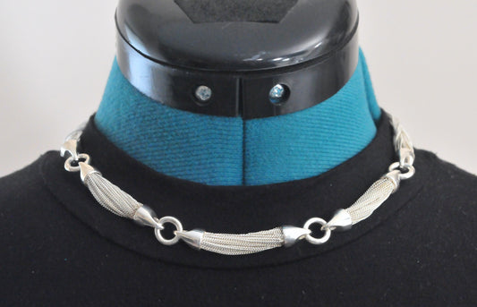 Heavy Sterling Silver Multi Chain Necklace