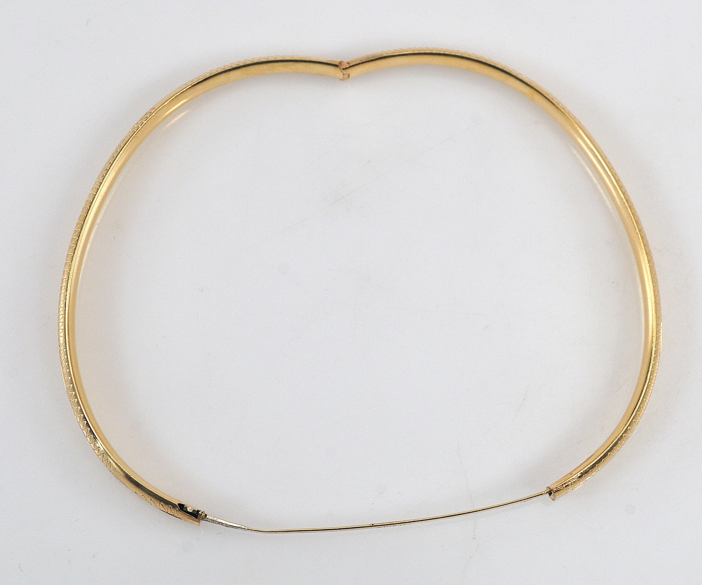 Narrow 14K Gold Bangle Bracelet
