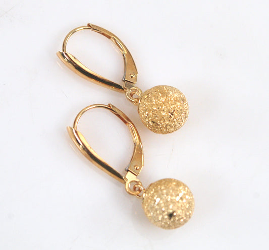 Jacmel Mauritius 14K Gold Ball Dangle Earrings