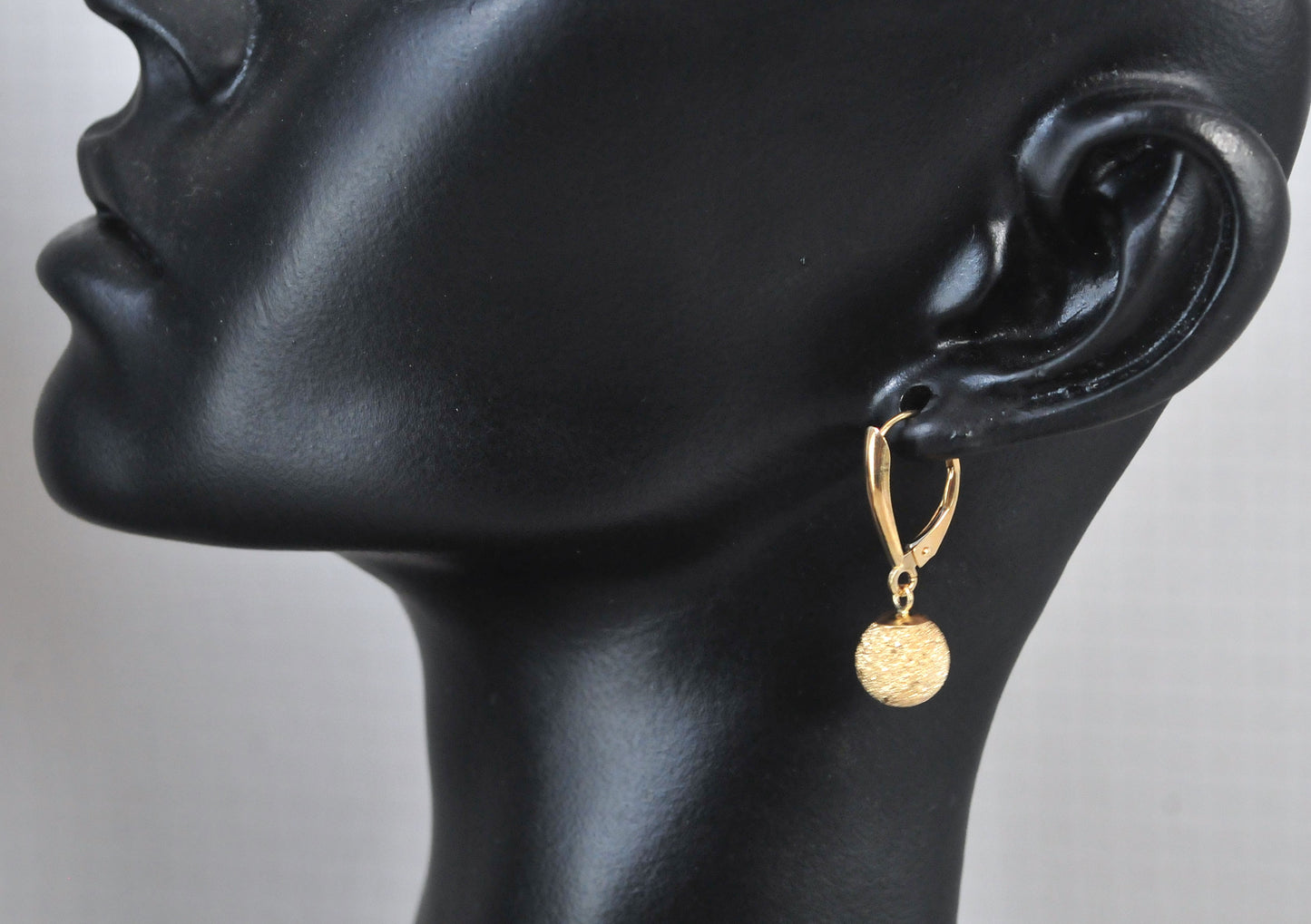 Jacmel Mauritius 14K Gold Ball Dangle Earrings