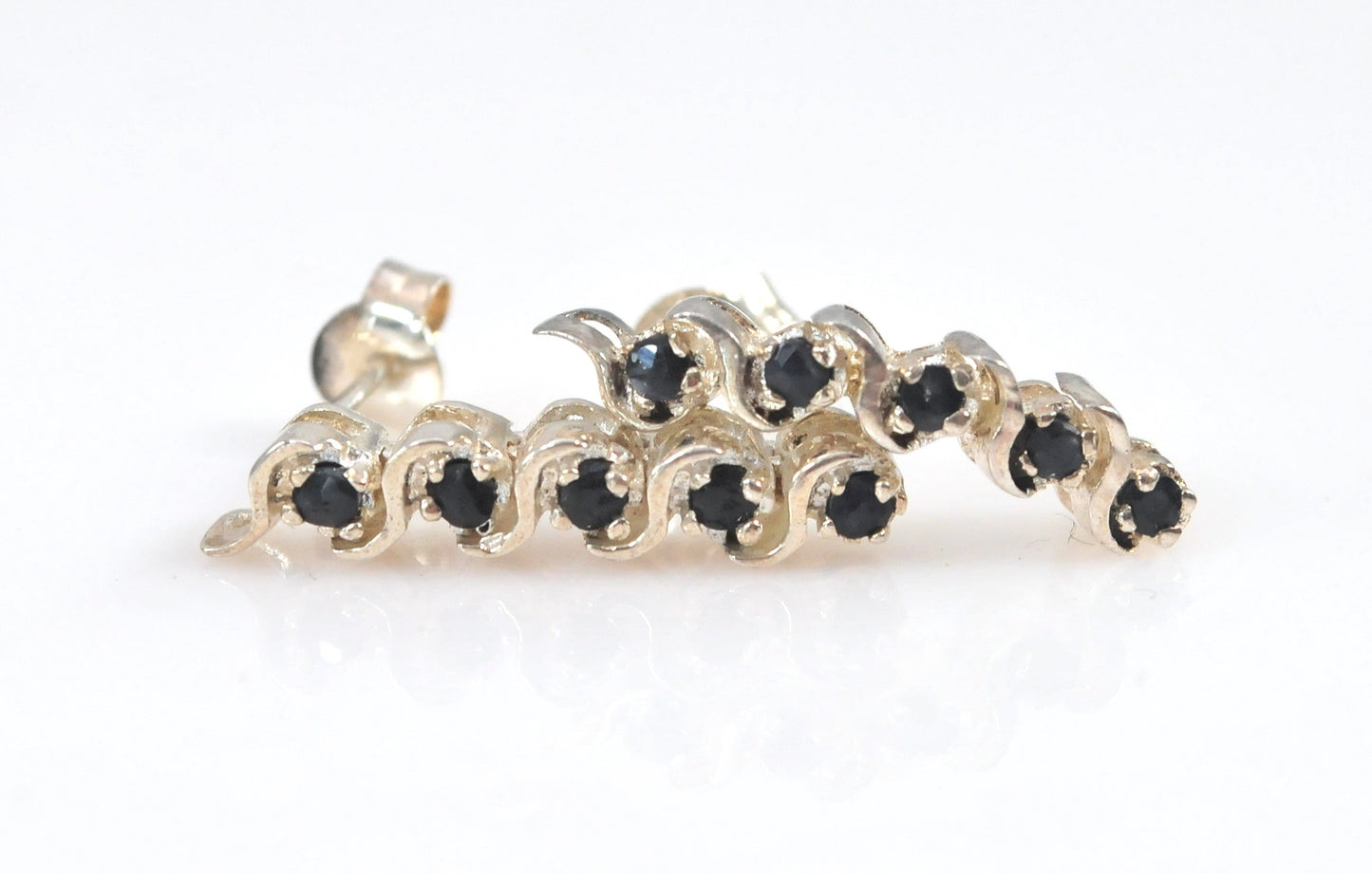 Sterling Silver Sapphire Earrings