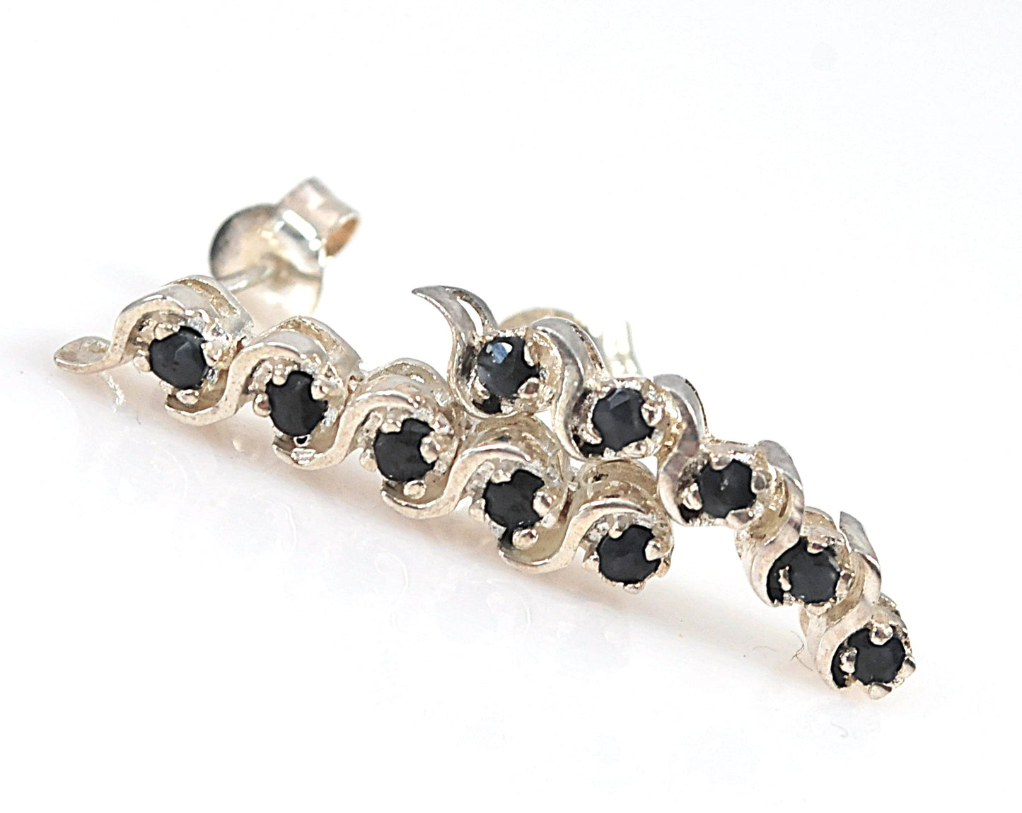 Sterling Silver Sapphire Earrings
