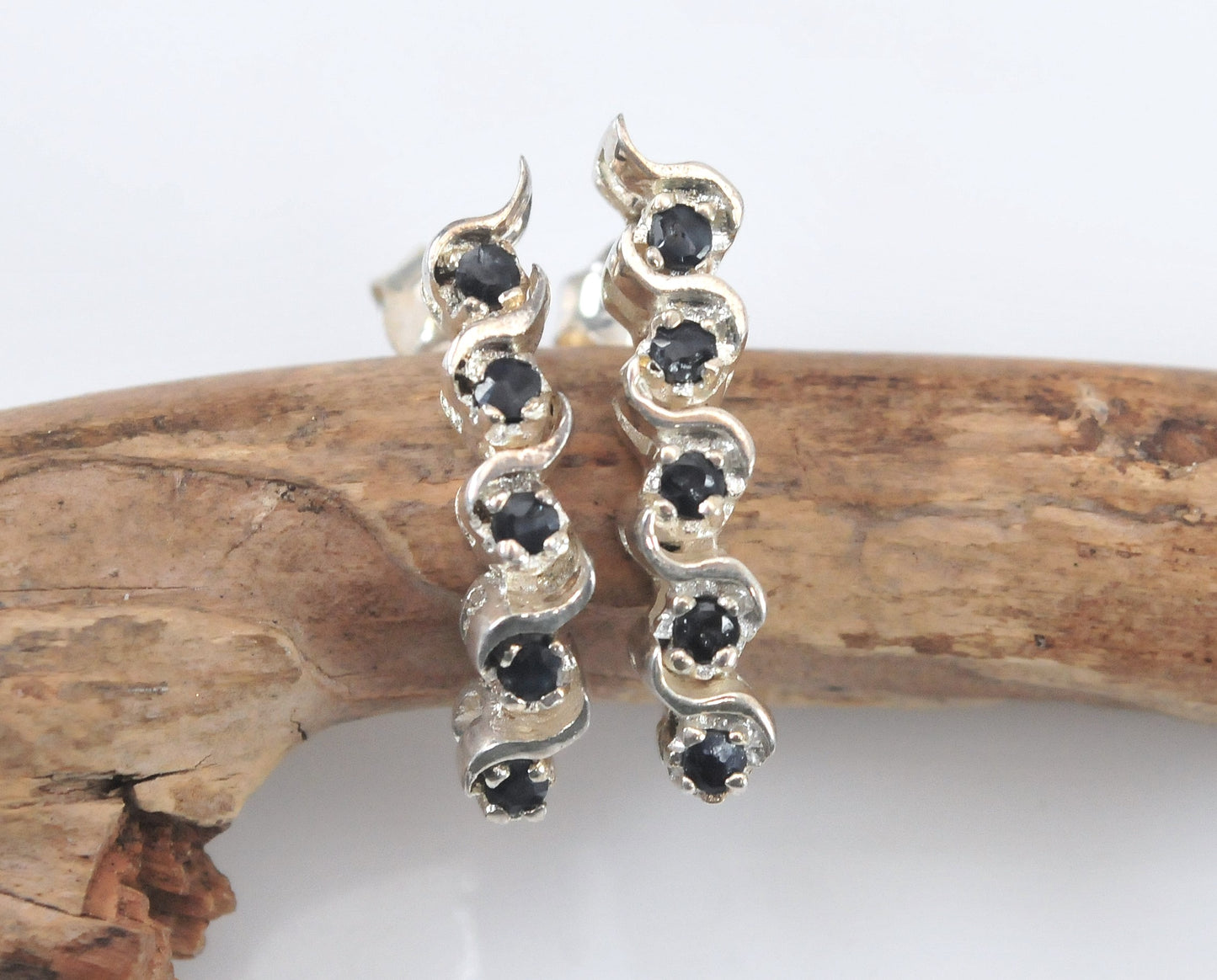 Sterling Silver Sapphire Earrings