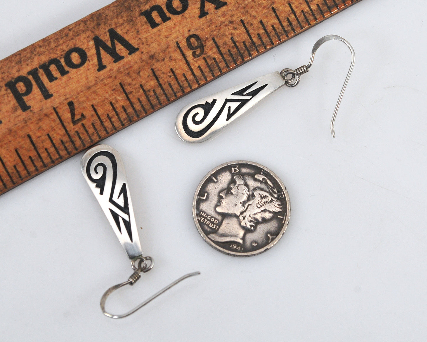 Augustine Mowa Jr Hopi Sterling Silver Earrings