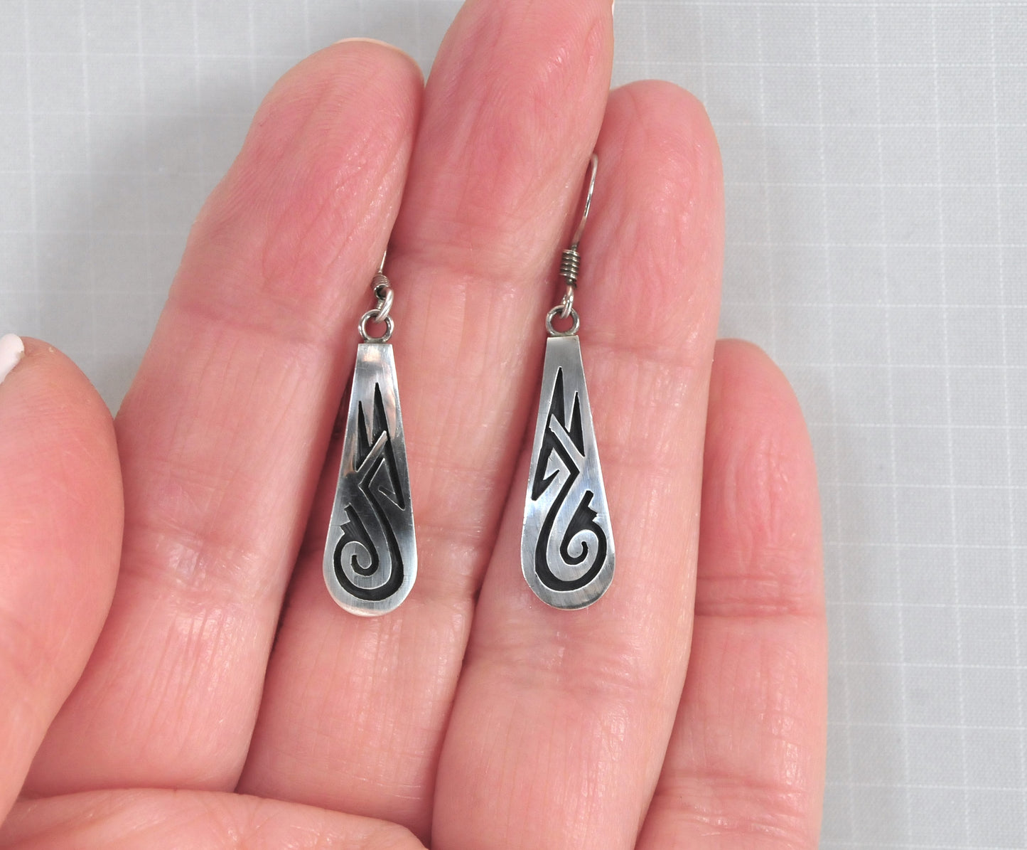 Augustine Mowa Jr Hopi Sterling Silver Earrings