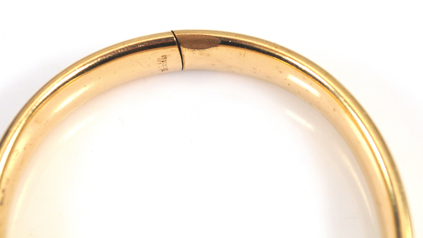 Vintage Signed Gold Filled Bangle Bracelet