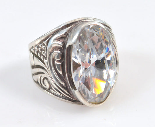 Sterling Silver Scrolled Statement Ring