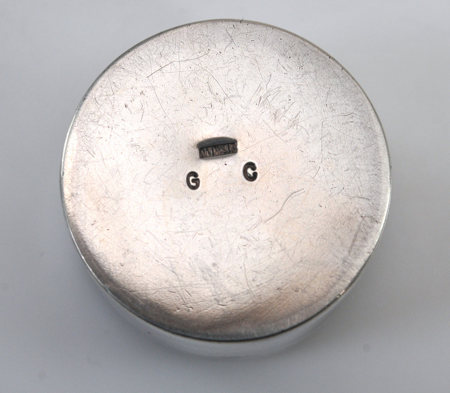 Heavy Vintage Signed Sterling Silver Pill Box