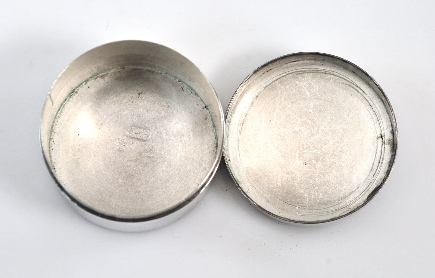 Heavy Vintage Signed Sterling Silver Pill Box