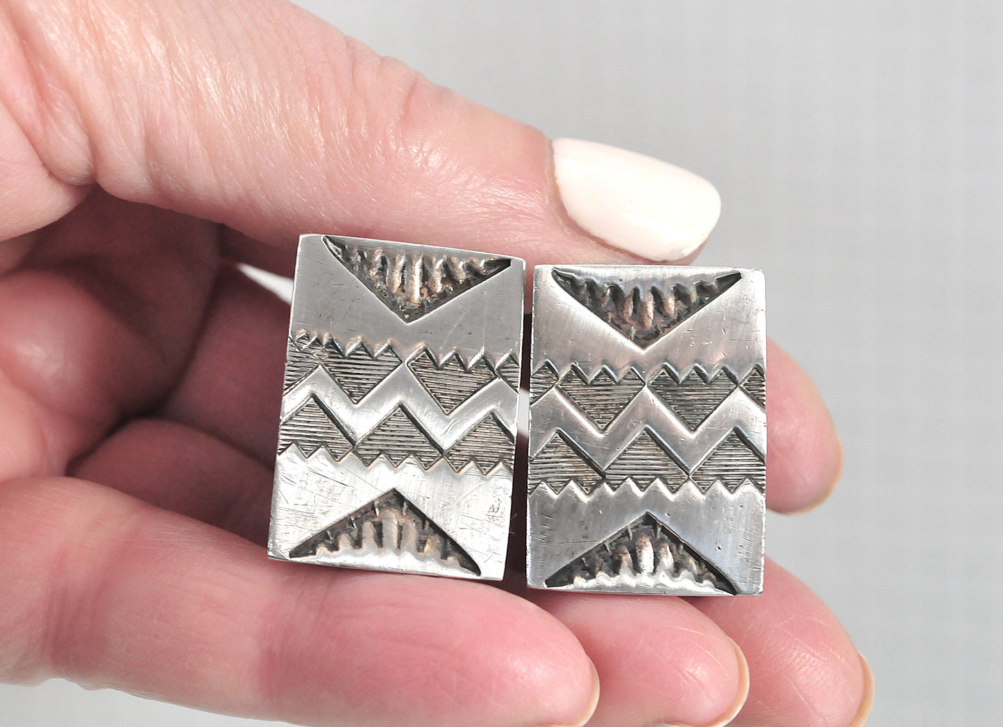 James Pioche Navajo Sterling Silver Belt Buckle Set