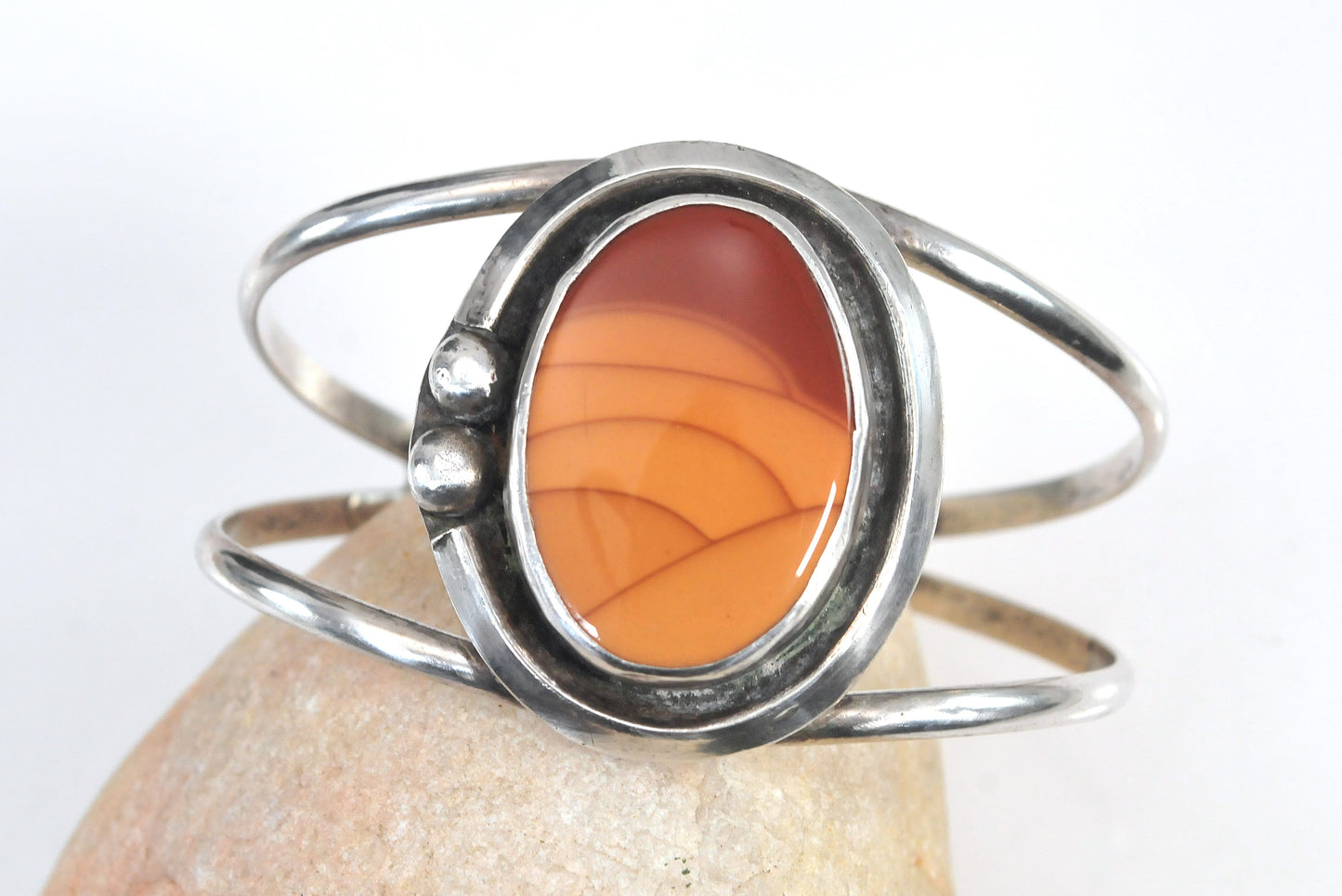Maniquis Sterling Silver Jasper Cuff Bracelet