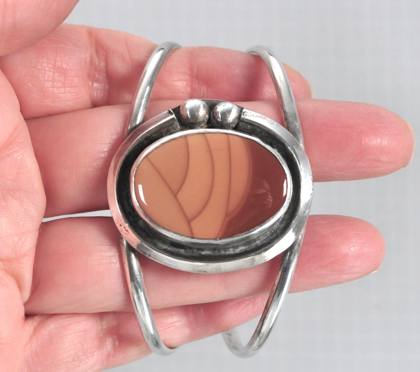Maniquis Sterling Silver Jasper Cuff Bracelet
