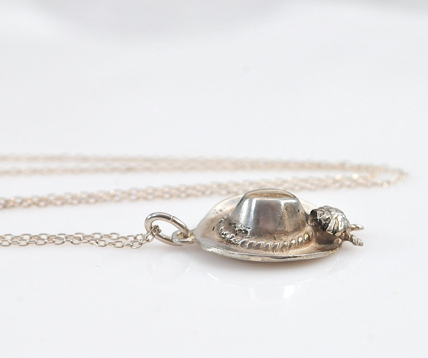 Sterling Silver Cowboy Hat Necklace