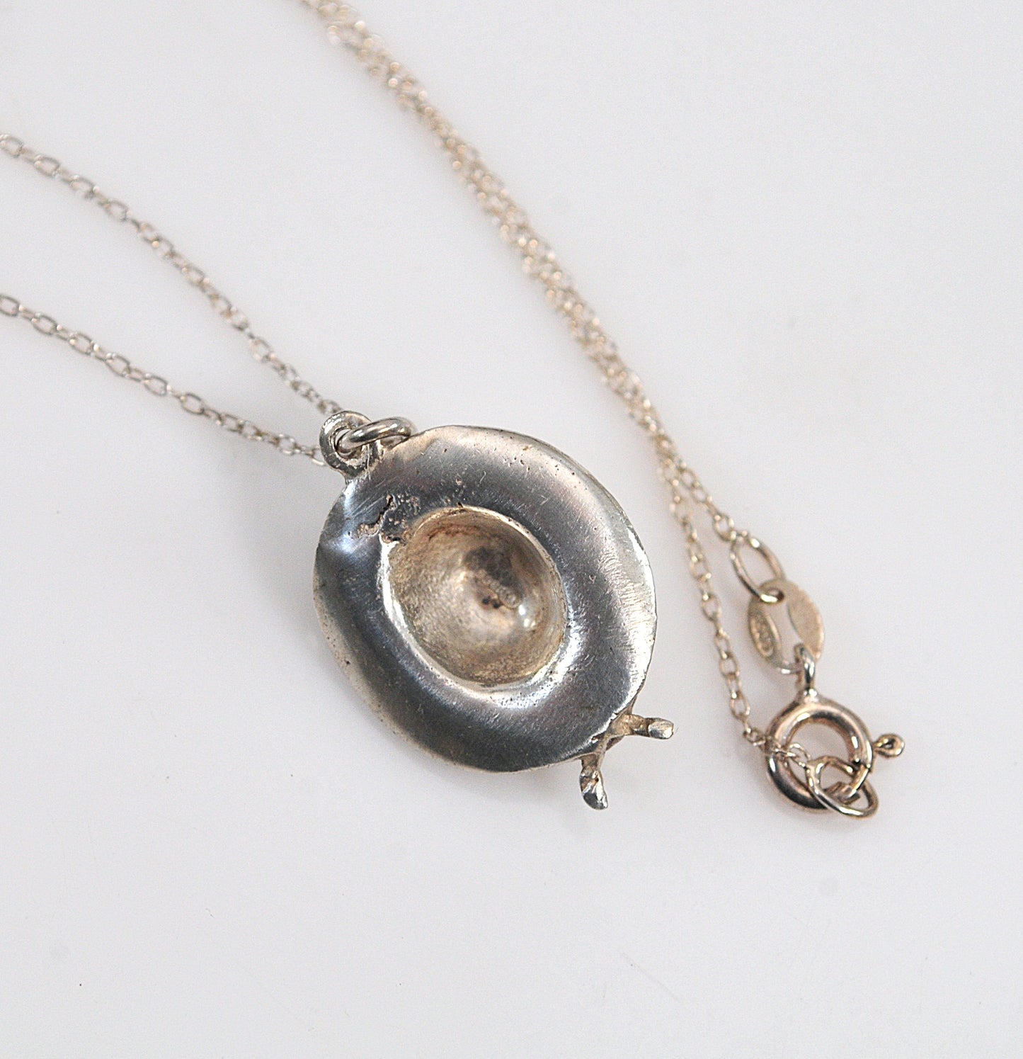Sterling Silver Cowboy Hat Necklace