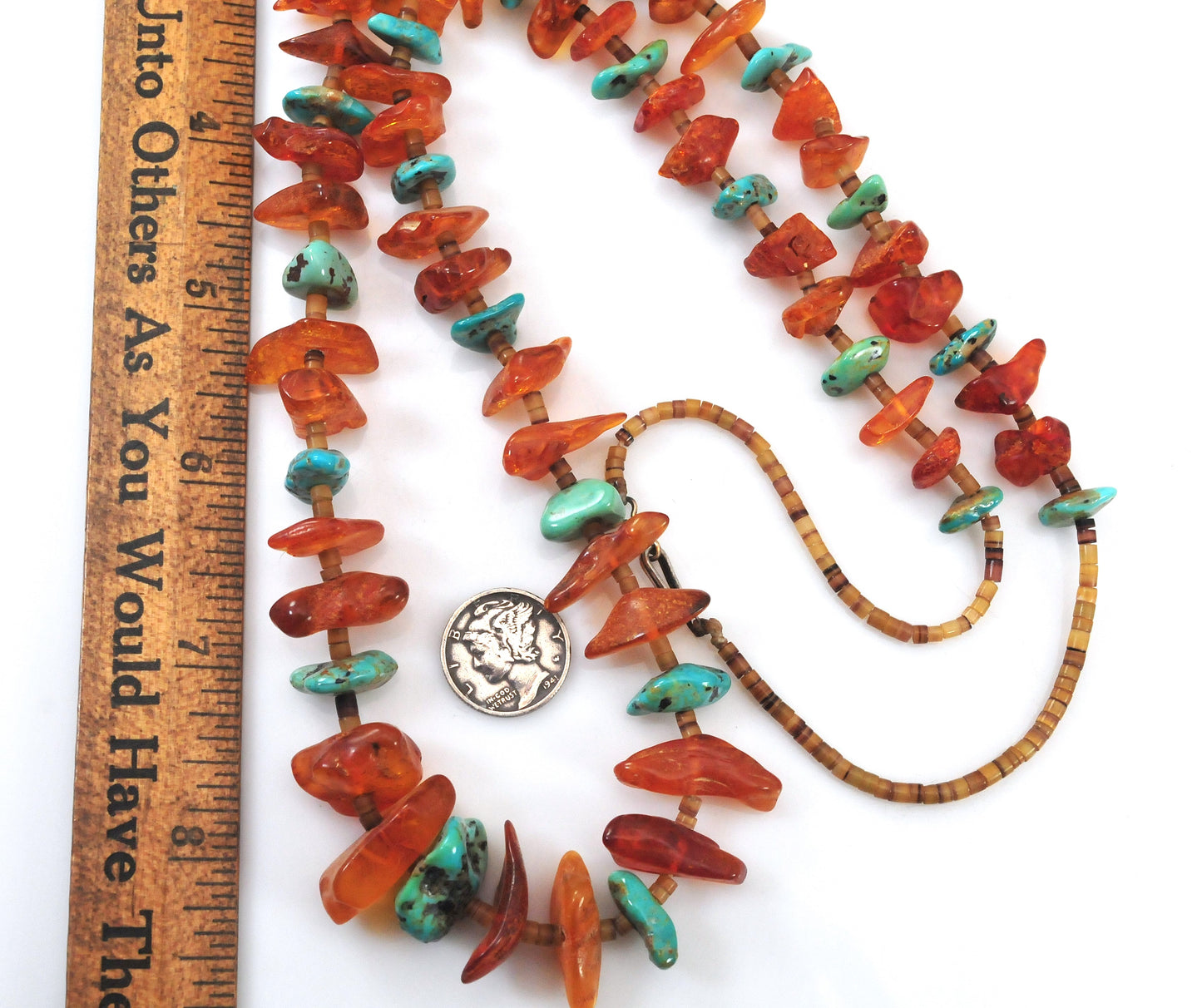 Native American Amber Turquoise Necklace