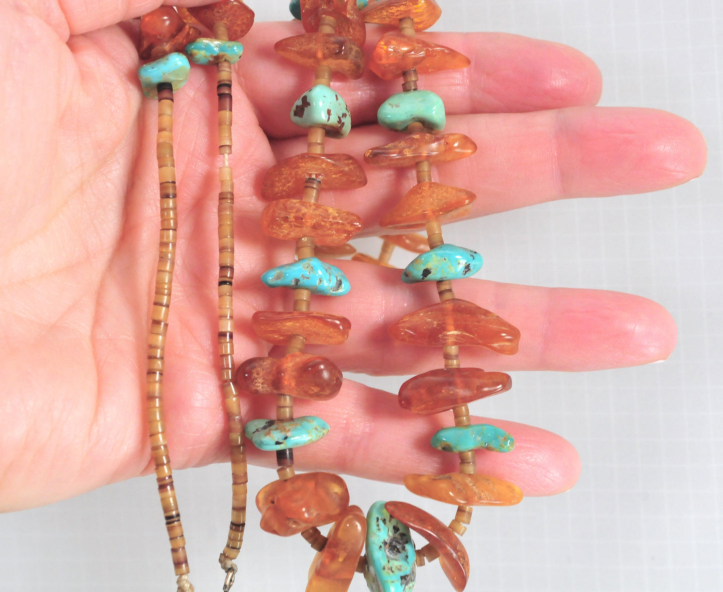Native American Amber Turquoise Necklace