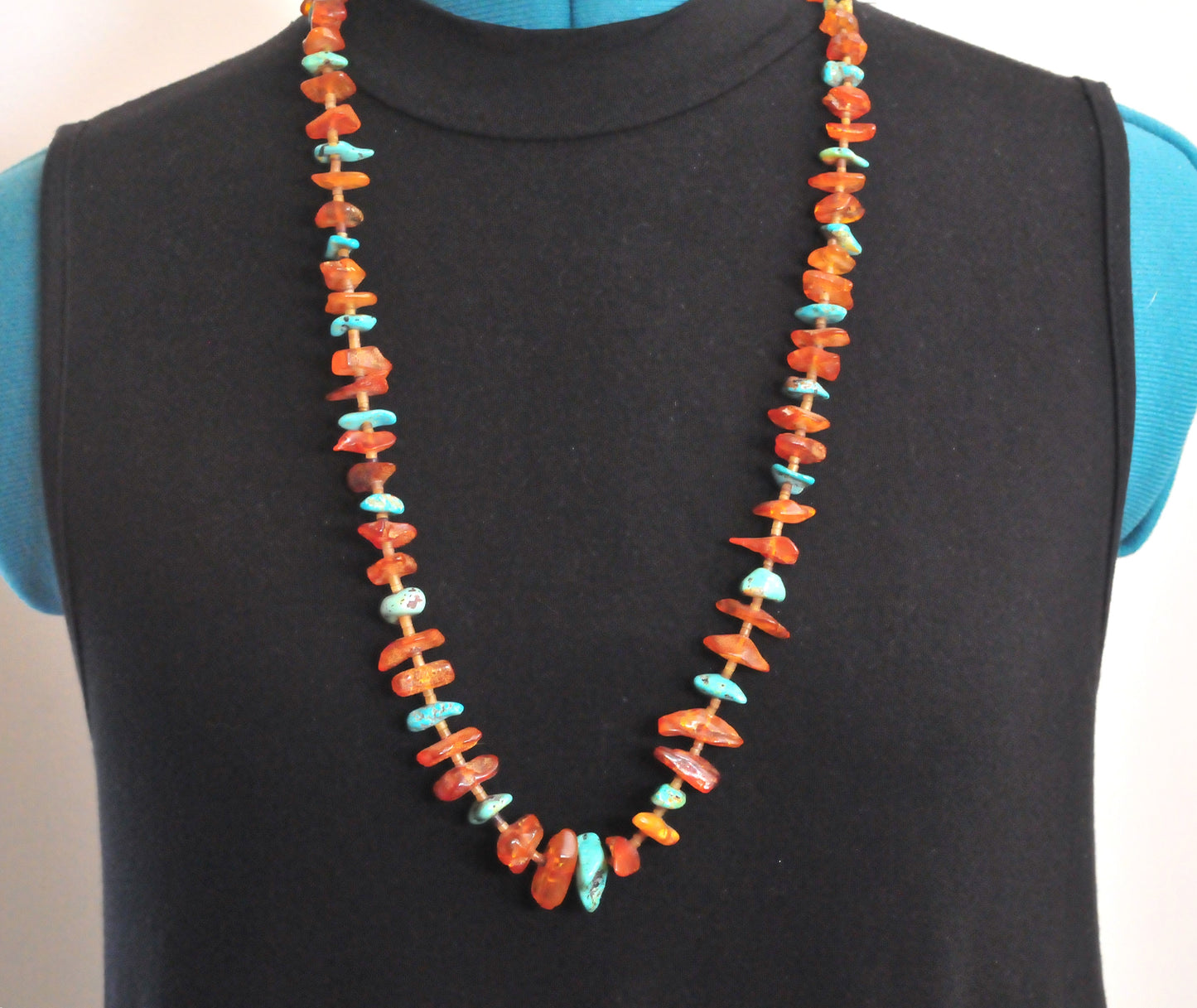 Native American Amber Turquoise Necklace