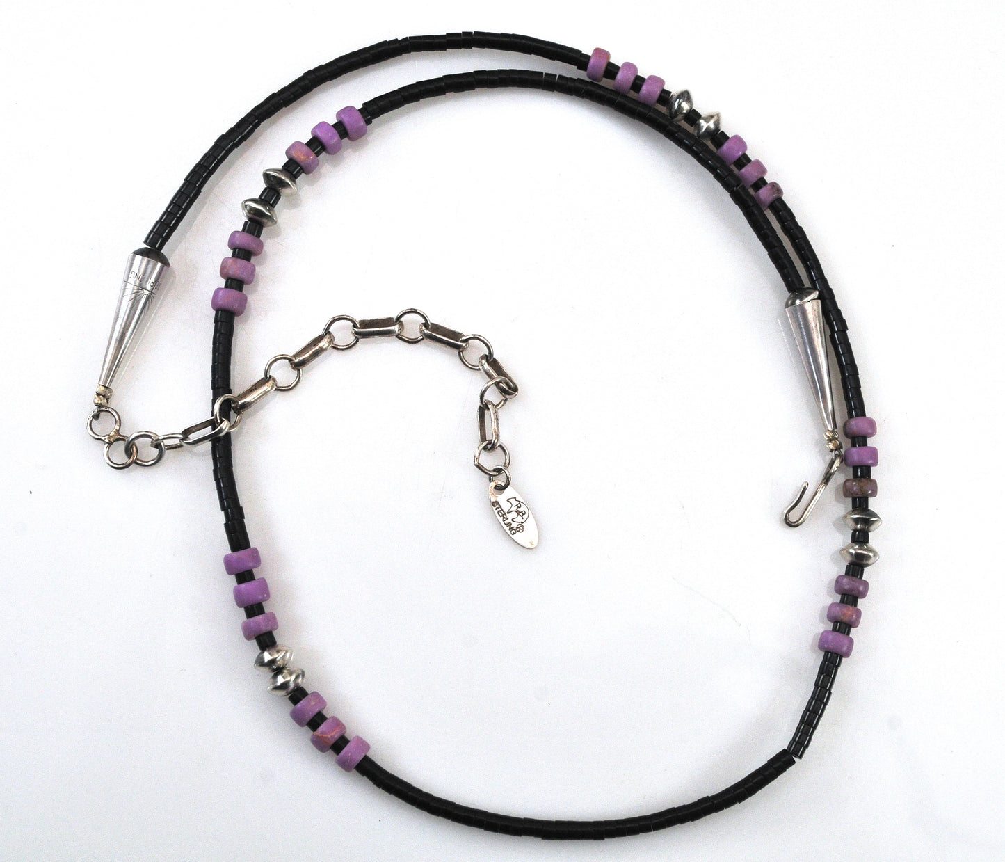 Sterling Silver Native American Heishi Bead Necklace