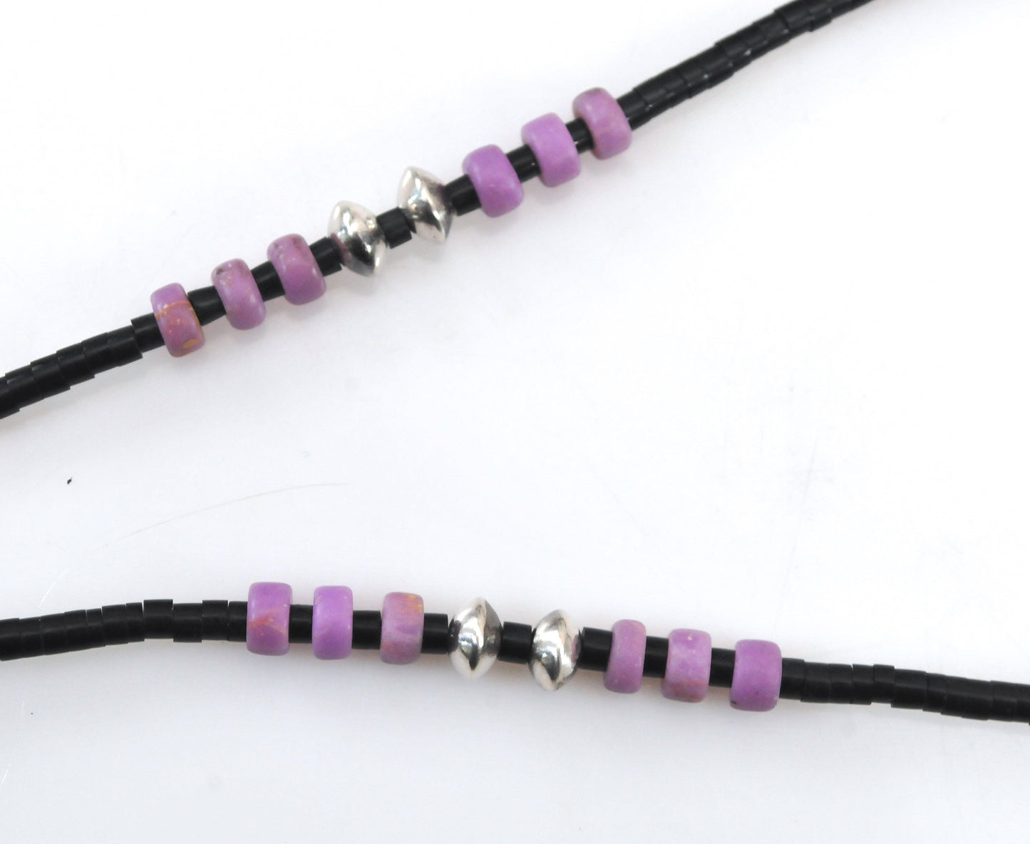 Sterling Silver Native American Heishi Bead Necklace