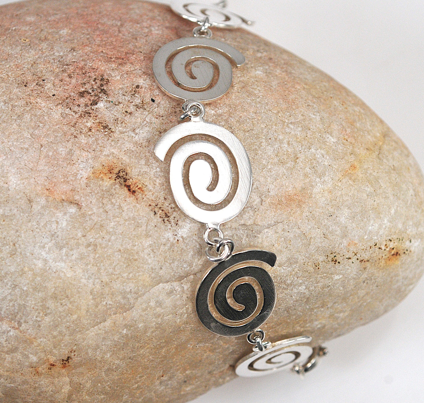 NOT AVAILABLE - Reserved for T - Sterling Silver Spiral Link Bracelet