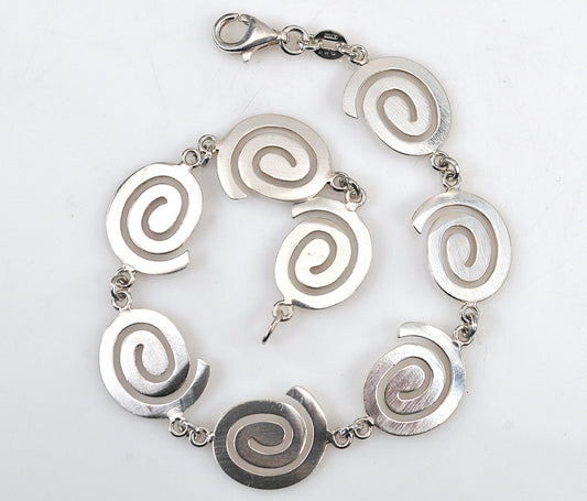 NOT AVAILABLE - Reserved for T - Sterling Silver Spiral Link Bracelet
