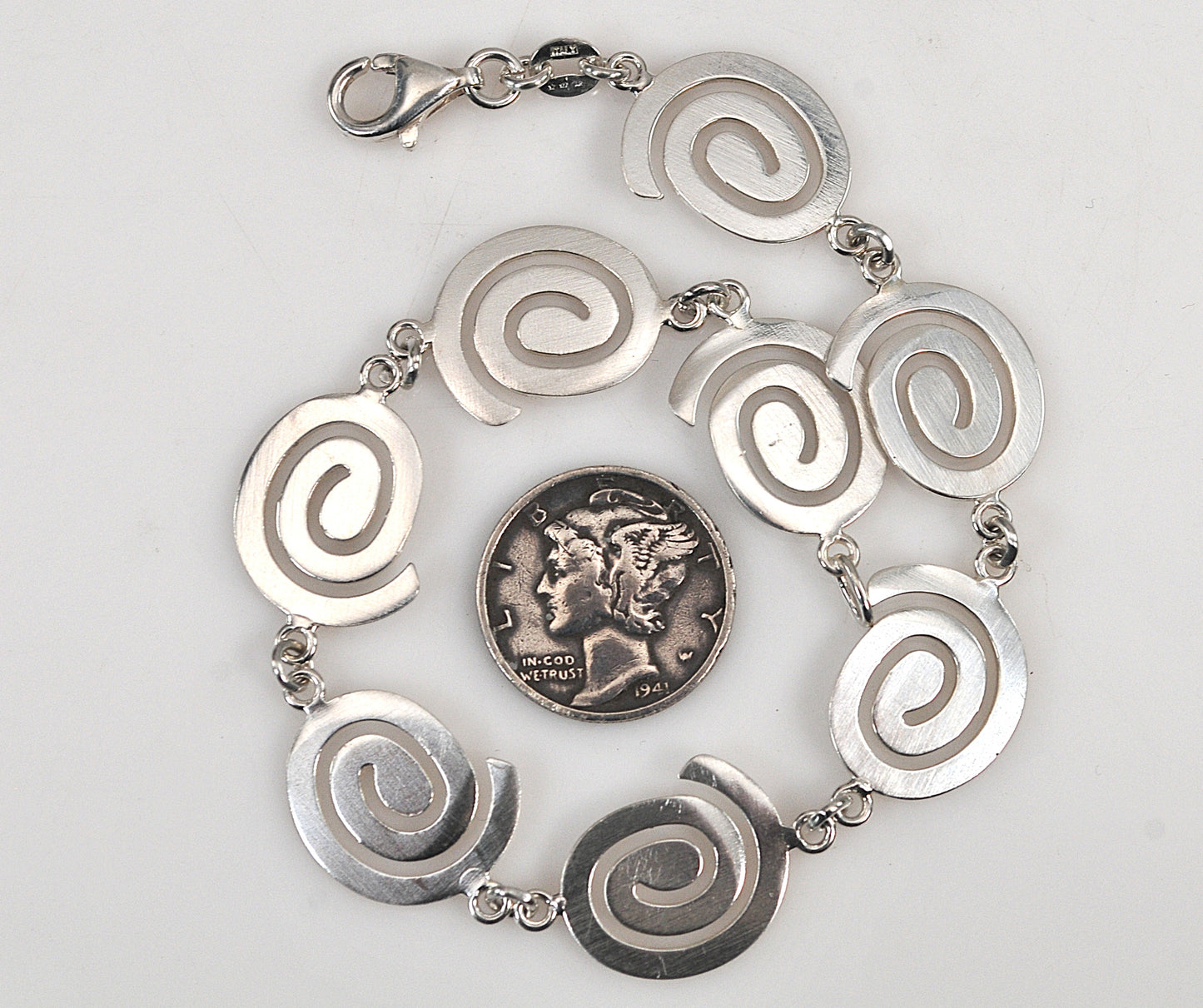 NOT AVAILABLE - Reserved for T - Sterling Silver Spiral Link Bracelet